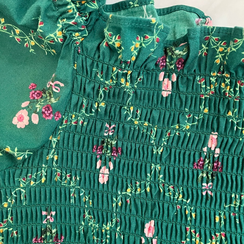 Hill House Nap Dress - Emerald Trellis - Picture 4 of 4